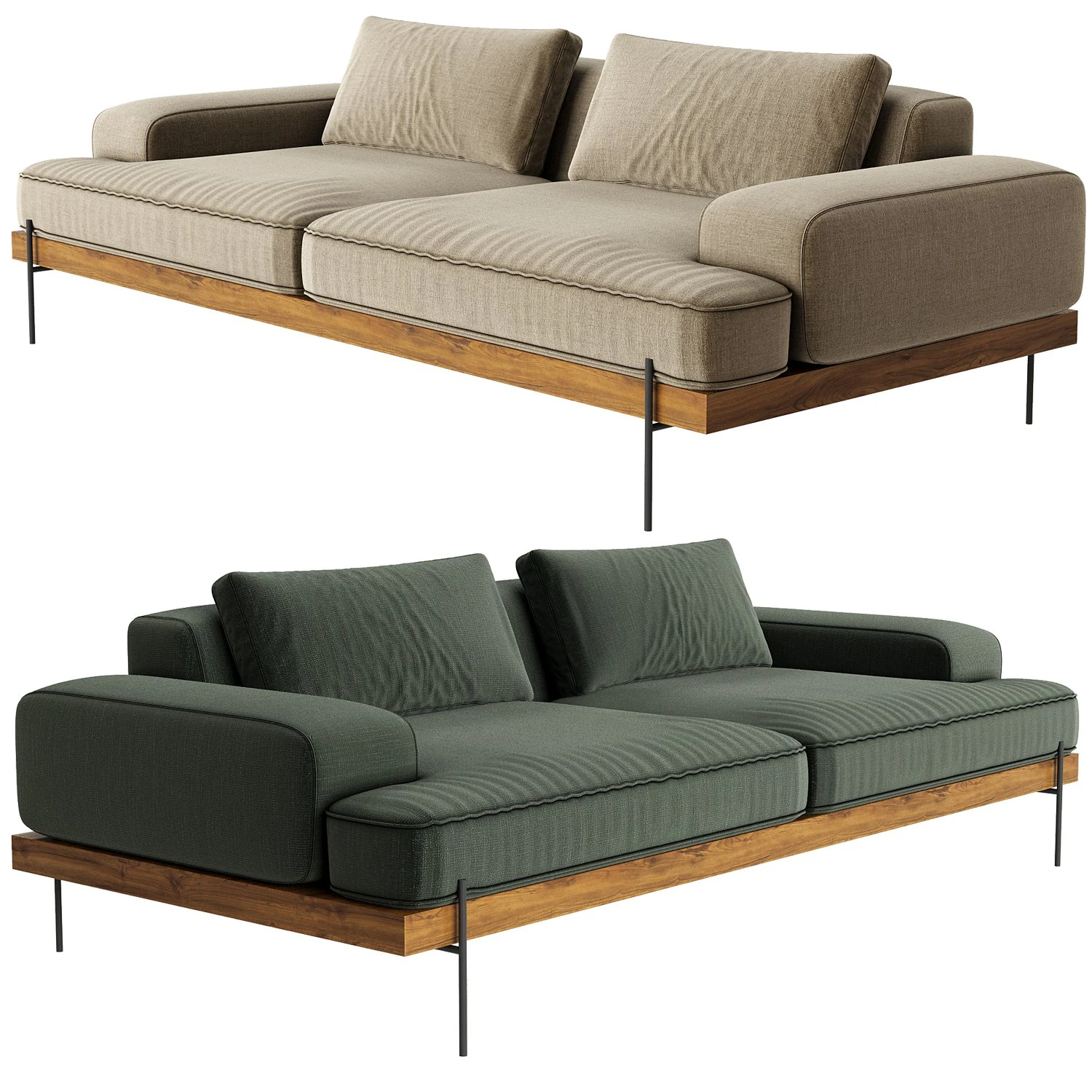 RIVERA SOFA 3D Model .c4d .max .obj .3ds .fbx .stl .blend 