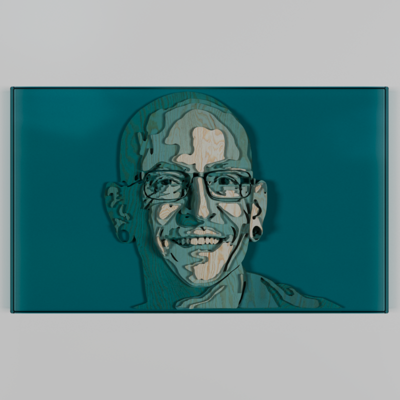 Portrait Chester Bennington 3D Model .c4d .max .obj .3ds .fbx .stl .blend 