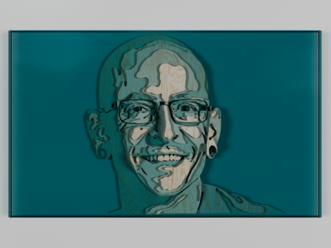 Portrait Chester Bennington Modelo 3D