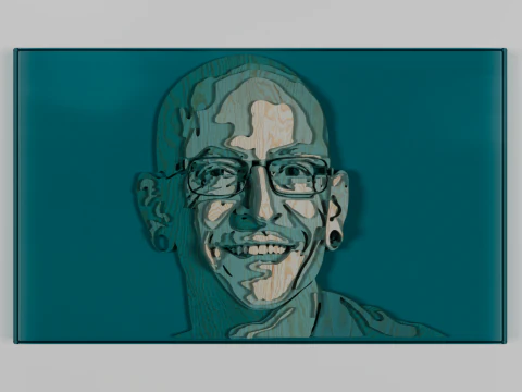 Portr&auml;t Chester Bennington 3D Modell