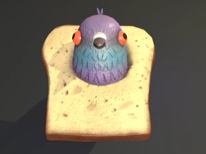 Bread Head Pigeon model 3D Model