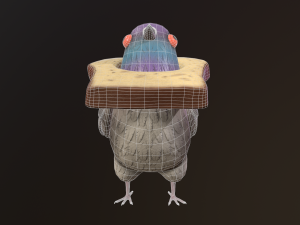 Bread Head Pigeon model Modelo 3D