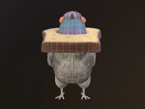 Bread Head Pigeon model 3D Model