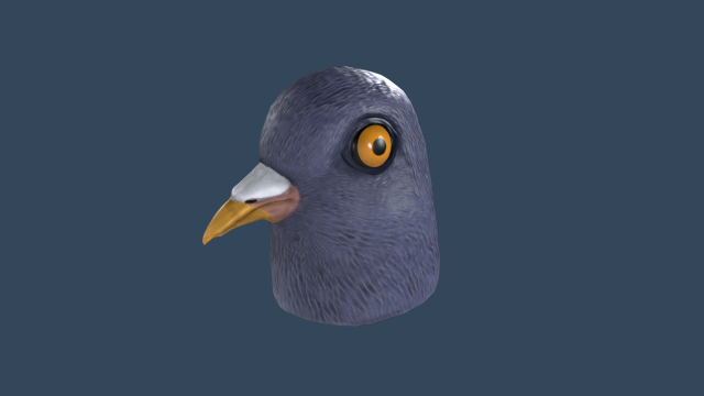 Pigeon mask Model 3D .c4d .max .obj .3ds .fbx .stl .blend 