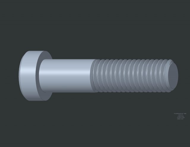 BoltM12x50 3D Model .c4d .max .obj .3ds .fbx .stl .blend 