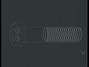 BoltM12x50 3D Model