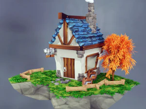 Mały domek z bajki Model 3D