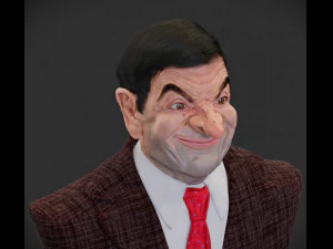 MrBean bust game ready 3D Model
