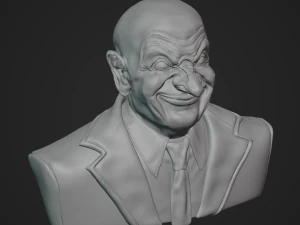 MrBean bust game ready 3D Model