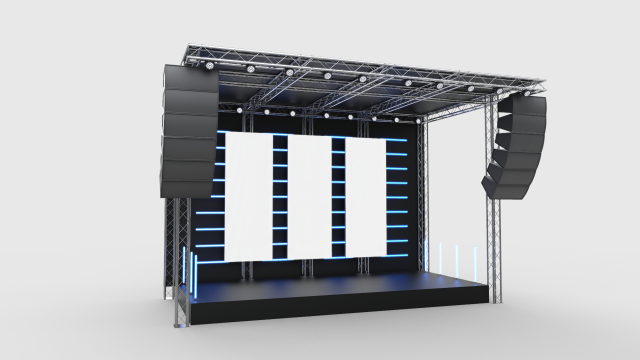 Concert Stage 2 3D Modell .c4d .max .obj .3ds .fbx .stl .blend
