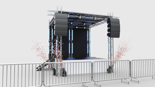 Concert Stage 4 3D Model .c4d .max .obj .3ds .fbx .stl .blend 