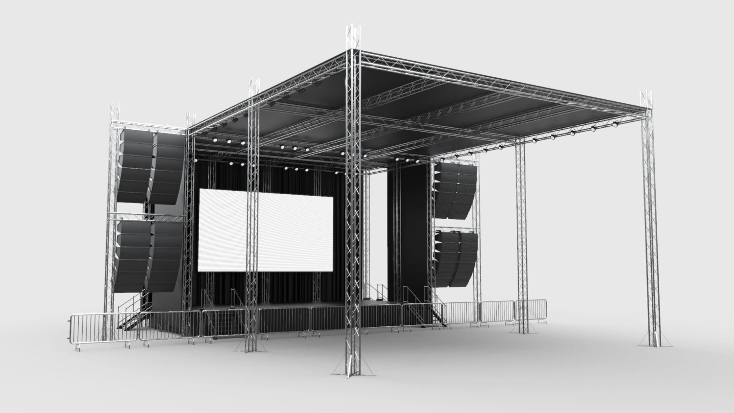 Concert Stage 5 3D Model .c4d .max .obj .3ds .fbx .stl .blend 