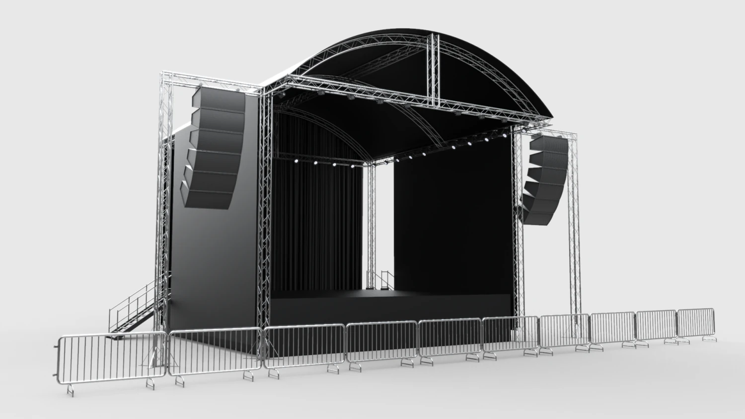 Concert Stage 7 3D Model .c4d .max .obj .3ds .fbx .stl .blend