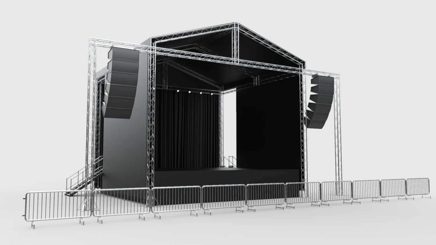 Concert Stage 8 3D Model .c4d .max .obj .3ds .fbx .stl .blend