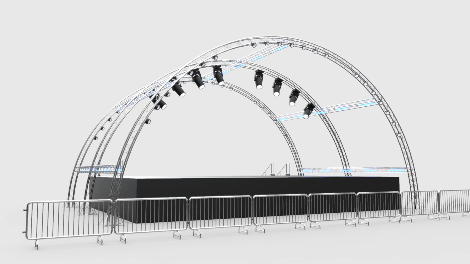 Concert Stage 9 3D Model .c4d .max .obj .3ds .fbx .stl .blend 