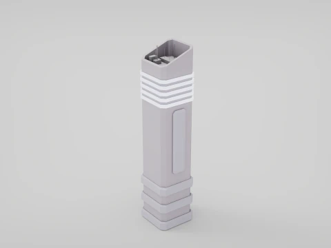 7 SciFi Skyscrapers 3D Model