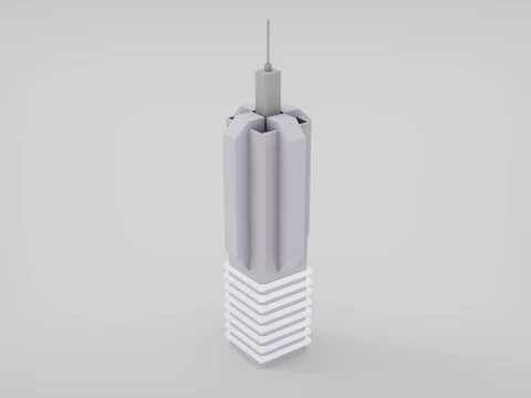 7 SciFi Skyscrapers 3D Model