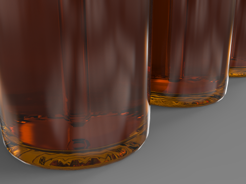 Amber Glass Bottles with Droppers 3Dモデル