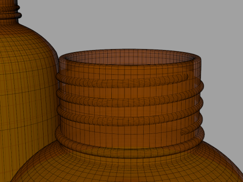 Amber Glass Bottles with Droppers 3Dモデル