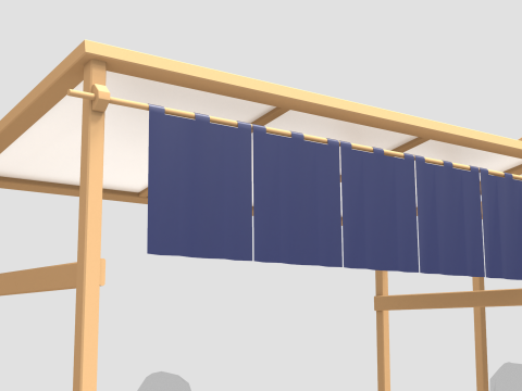 Asian Wooden Food Stands 3Dモデル