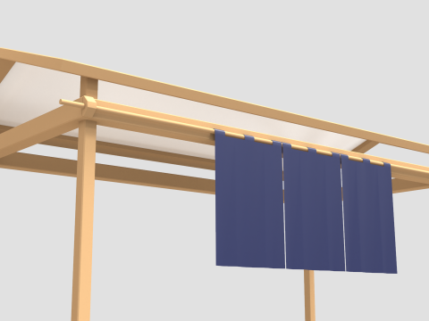 Asian Wooden Food Stands 3Dモデル