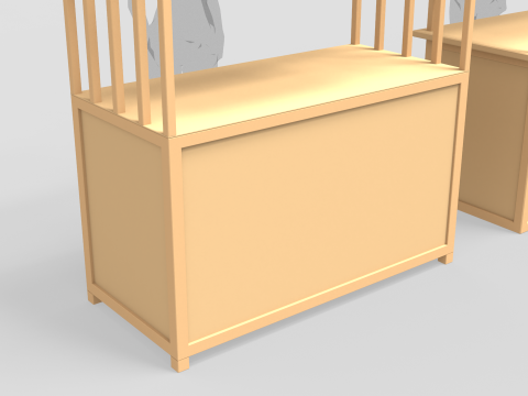 Asian Wooden Food Stands 3Dモデル
