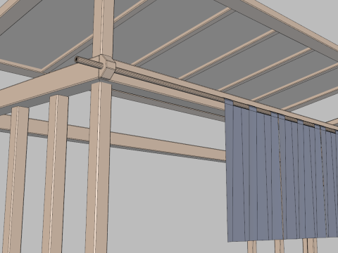 Asian Wooden Food Stands 3Dモデル