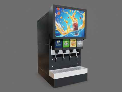 Automatic Beverage Vending Machine - Counter Soda Fountain Modèle 3D