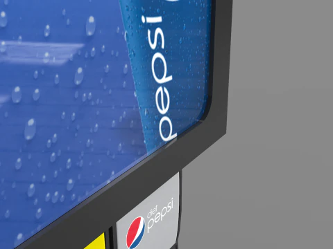 Automatic Beverage Vending Machine - Counter Soda Fountain 3D Model