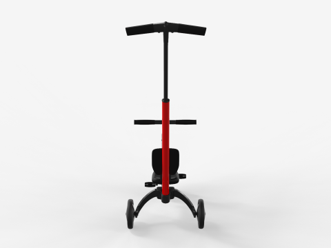 Baby Tricycle with Push Handle 3D Модель