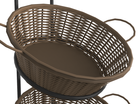 Bakery Display Rack with Baskets Modelo 3D