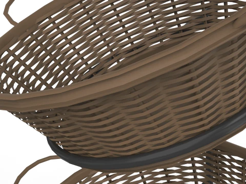 Bakery Display Rack with Baskets 3D Model
