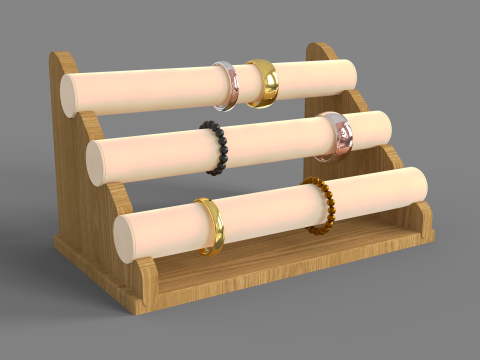 Bamboo Bracelet Display 3Dモデル