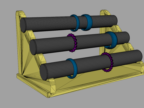 Bamboo Bracelet Display 3Dモデル