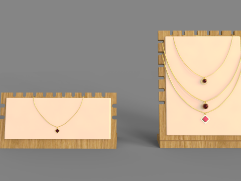 Bamboo Jewelry Display Board Modelo 3D