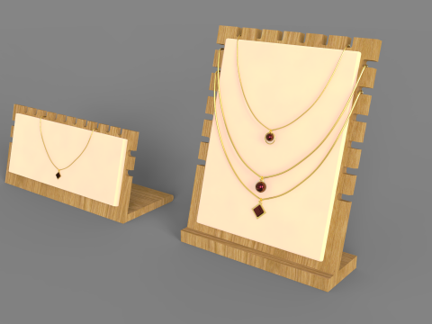 Bamboo Jewelry Display Board Modelo 3D