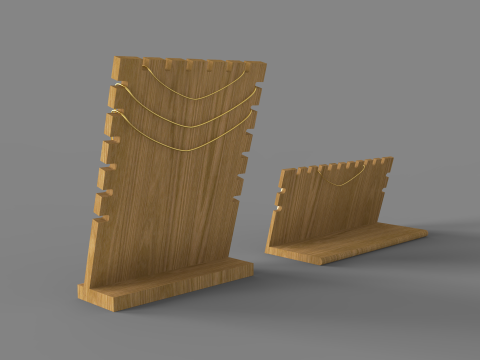 Bamboo Jewelry Display Board Modelo 3D