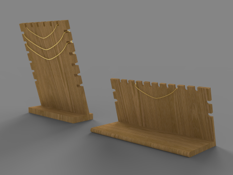 Bamboo Jewelry Display Board Modelo 3D