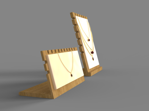 Bamboo Jewelry Display Board Modelo 3D