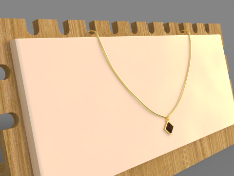 Bamboo Jewelry Display Board Modelo 3D