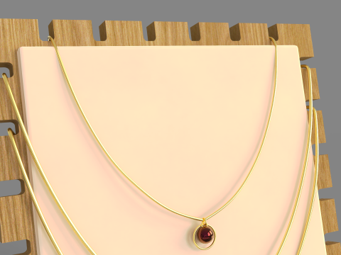 Bamboo Jewelry Display Board Modelo 3D