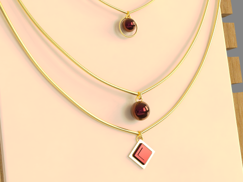 Bamboo Jewelry Display Board Modelo 3D