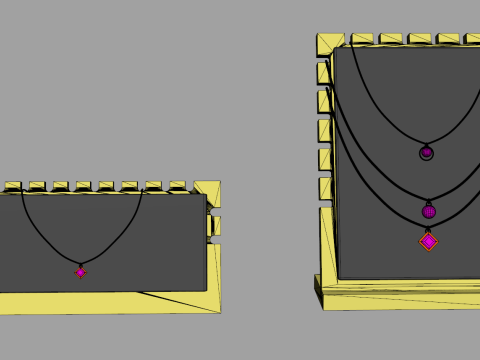 Bamboo Jewelry Display Board Modelo 3D