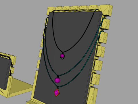 Bamboo Jewelry Display Board Modelo 3D