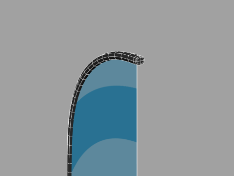 Banner Commercial Flags 3D Model