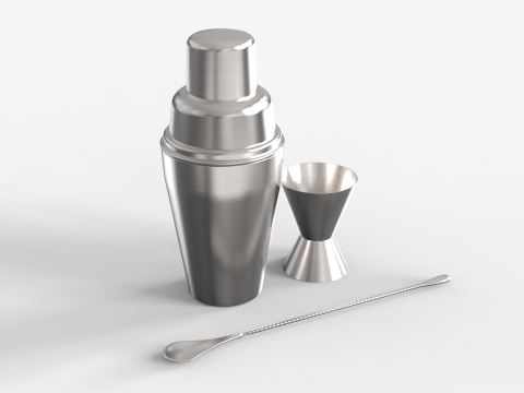 Bartender Tool Set 3D Model