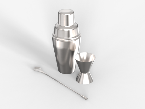 Bartender Tool Set 3D Model