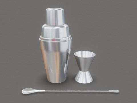 Bartender Tool Set 3D Model