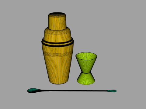 Bartender Tool Set 3D Model