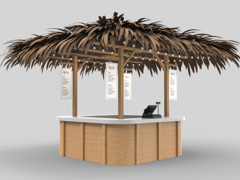 Beach Bar 3x3 Meters 3D Модель